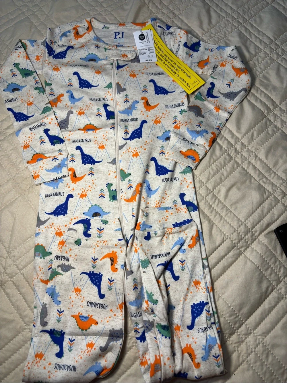 Children’s Place 3T Dino-Print Footed Pajamas